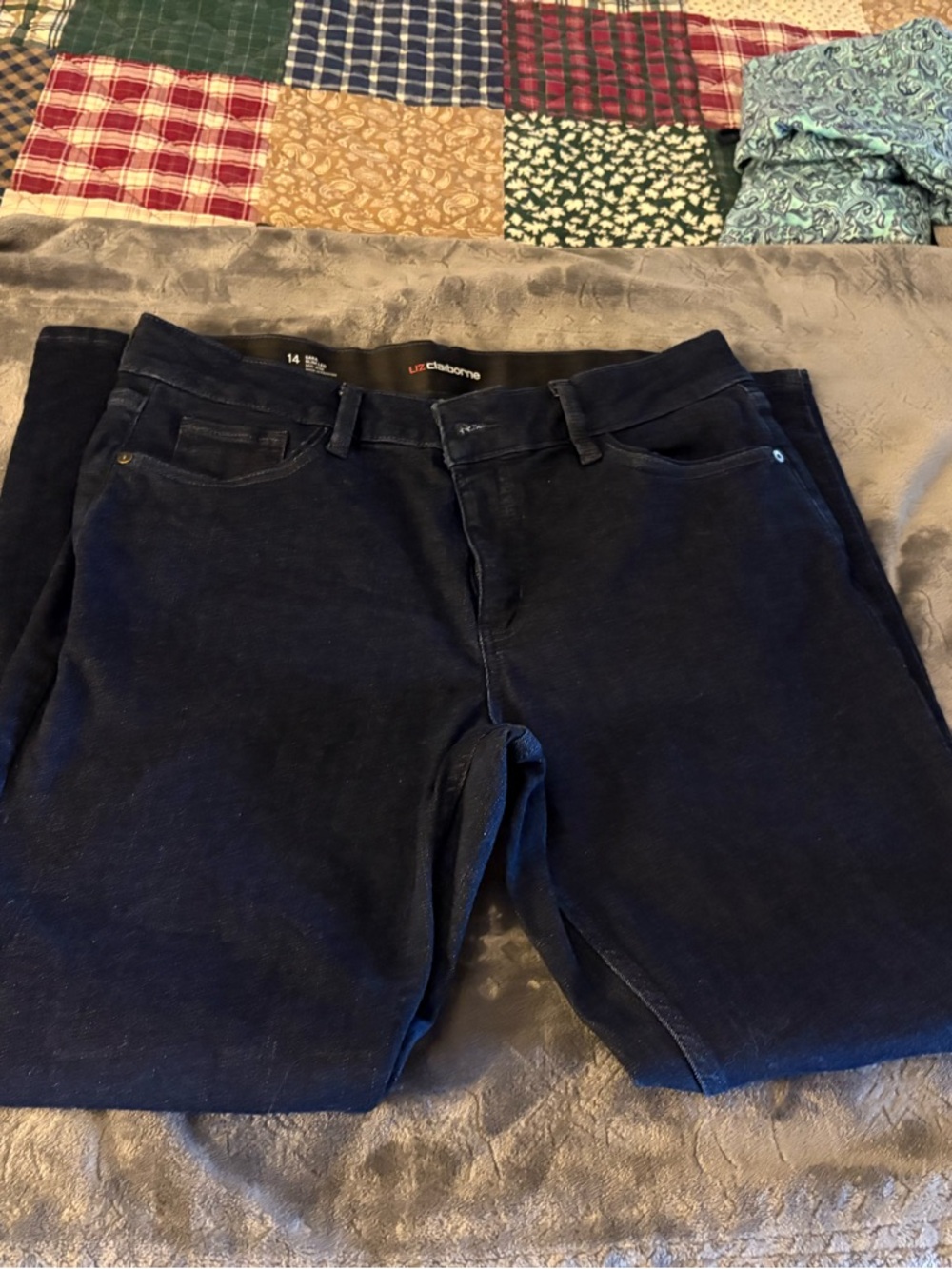Liz Claiborne Dark Navy Corduroy Trousers